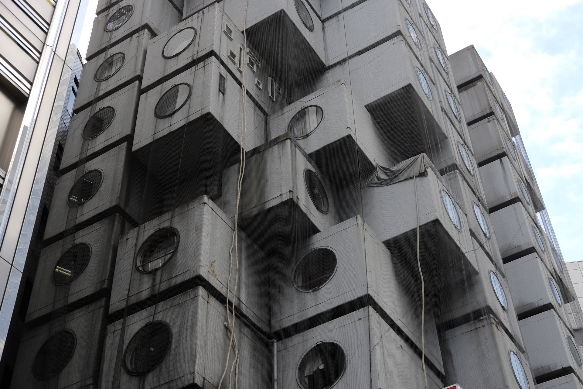 Nakagin Capsule Tower, prior to demolition, 2017